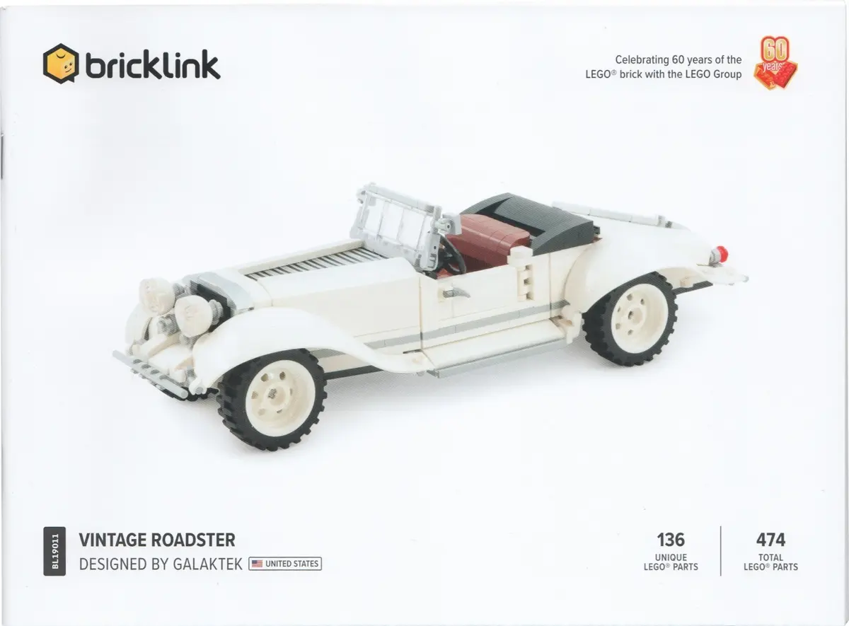 LEGO BrickLink BL19011 Vintage Roadster set, image 3