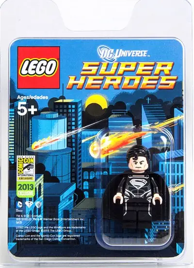 LEGO DC Comics Super Heroes COMCON029 Black Suit Superman Minifigure set