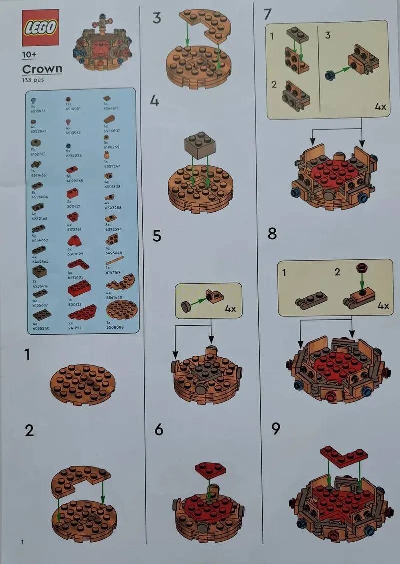 LEGO Promotional CROWN Crown set, image 3