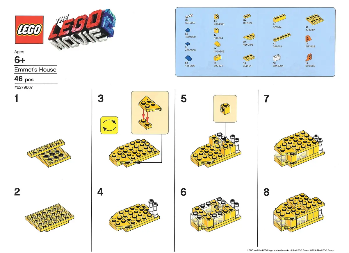 LEGO The LEGO Movie 2 EMMETHOUSE Mini Emmet's Dream House/Rescue Rocket set, image 2