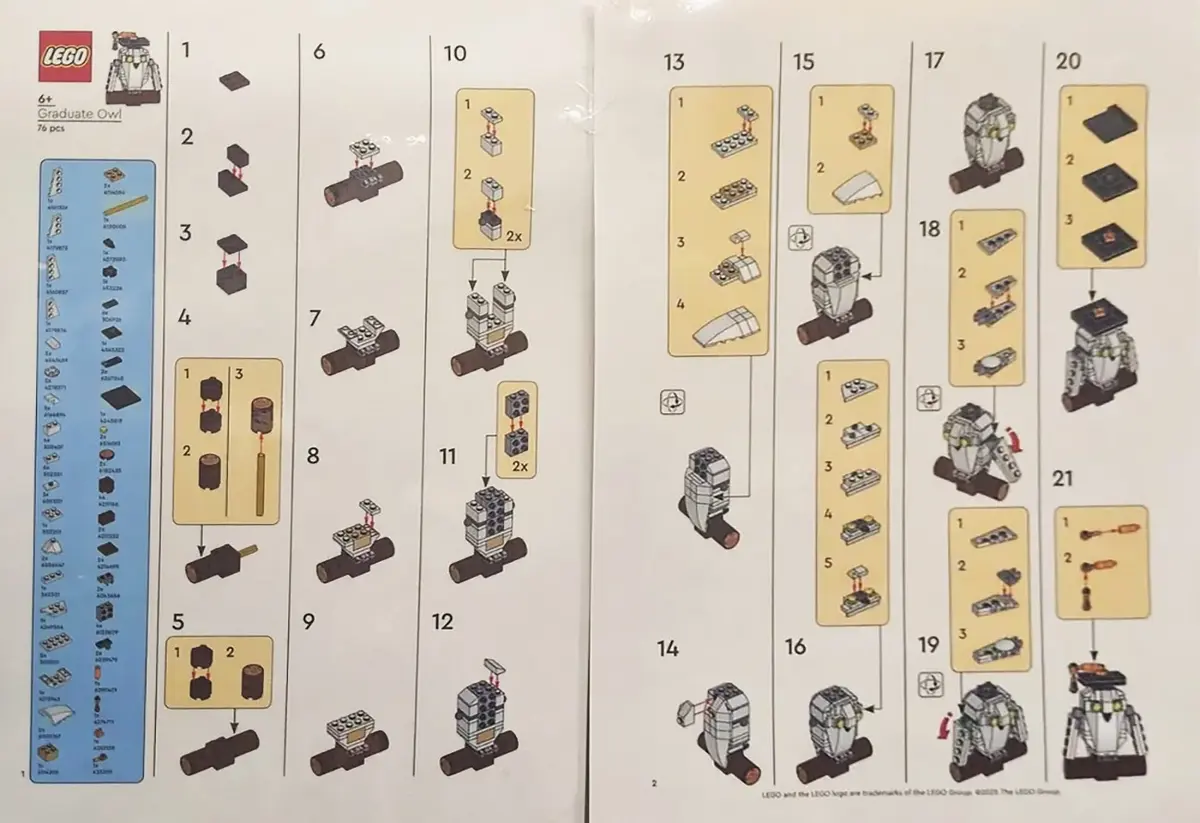 LEGO Promotional GRADUATEOWL Graduate Owl set, image 2