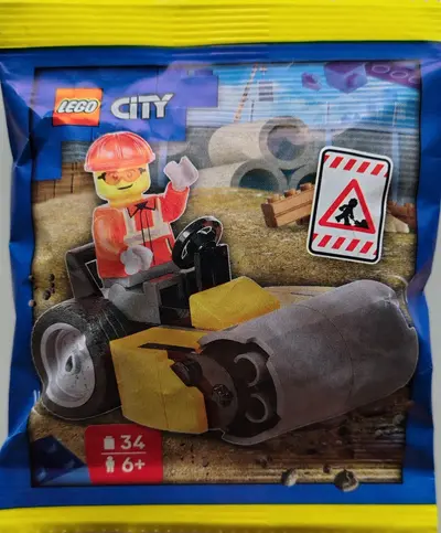 LEGO City L0002225 Construction Worker with Roller set