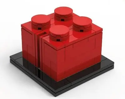 LEGO Promotional REDBRICK Buildable 2 x 2 Red Brick set