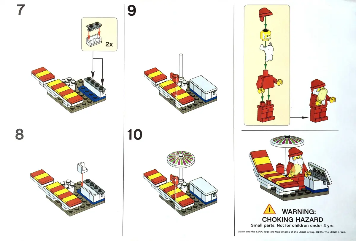 LEGO Seasonal TRUSANTA Santa at the Beach set, image 3